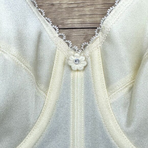 Dominique Intimate Apparel Corset Bra Bustier Womens 40C Cream Strapless Underwi - Picture 4 of 10